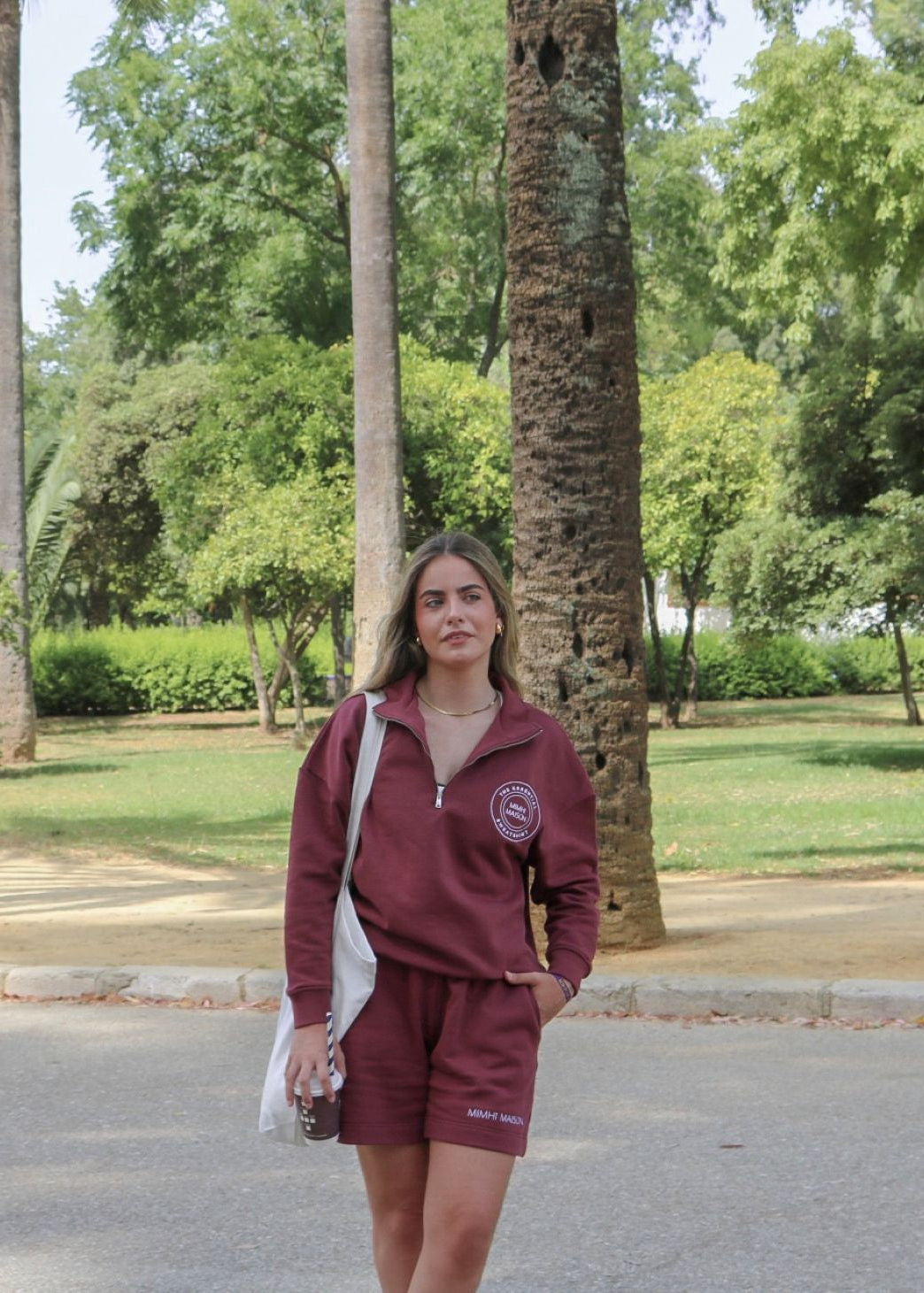The Essential Half-Zip Set - Burgundy