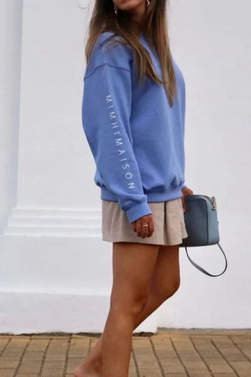Crewneck Elle Sweatshirt – Lavender - MIMHI MAISON