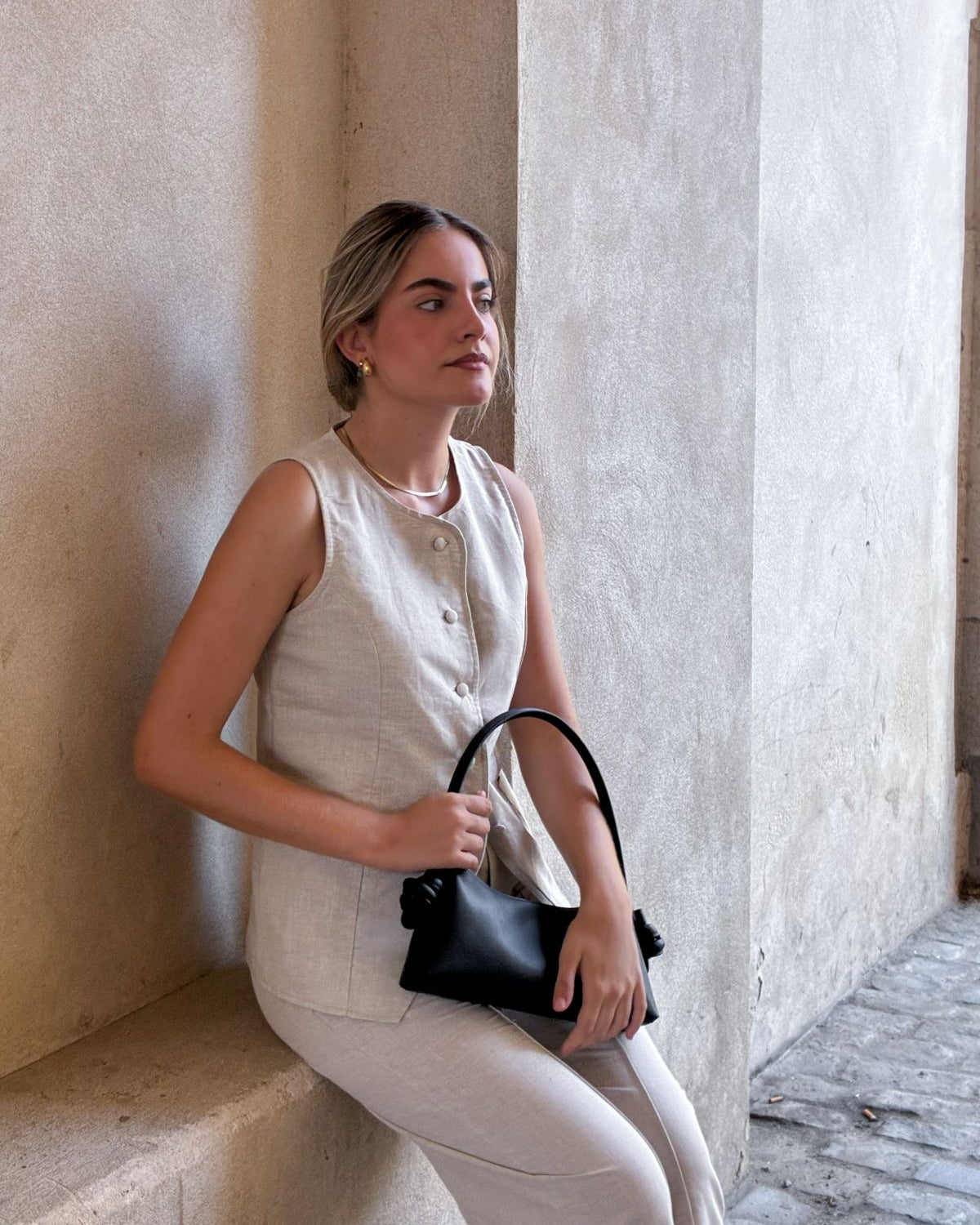 Sienna set in beige for woman