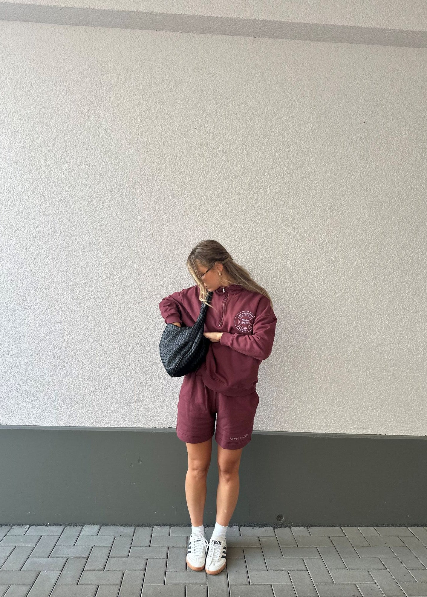 The Essential Half-Zip Set - Burgundy