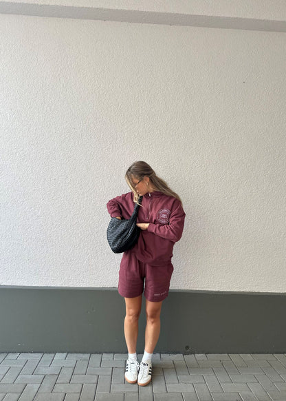 The Essential Half-Zip Set - Burgundy