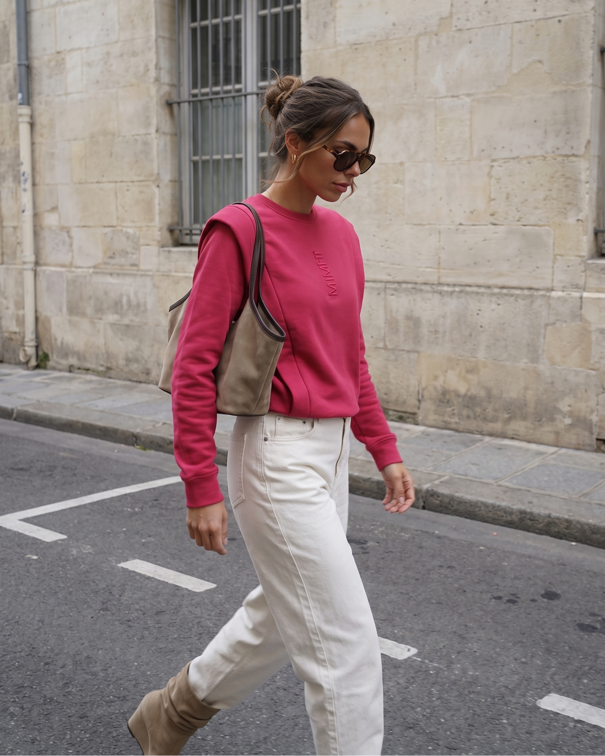 Padded Shoulder Lauper Sweatshirt – Strawberry