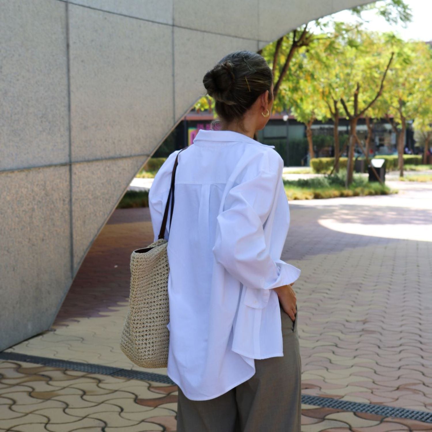 Camisa Leah estructurada y oversized de algodón orgánico 