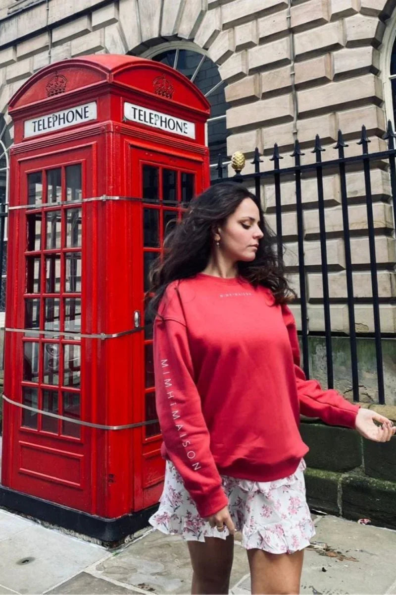 Crewneck Elle Sweatshirt – Strawberry - MIMHI MAISON