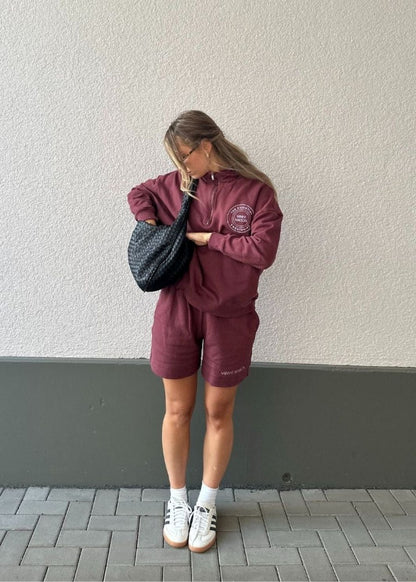 The Essential Half-Zip Set - Burgundy