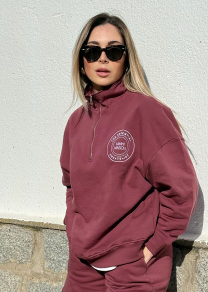 The Essential Half-Zip Set - Burgundy
