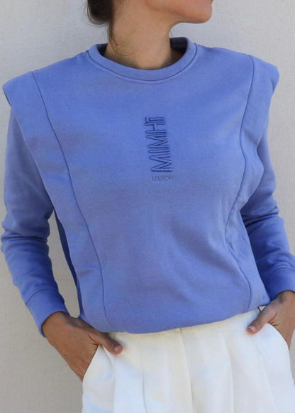 Padded Shoulder Lauper Sweatshirt – Lavender