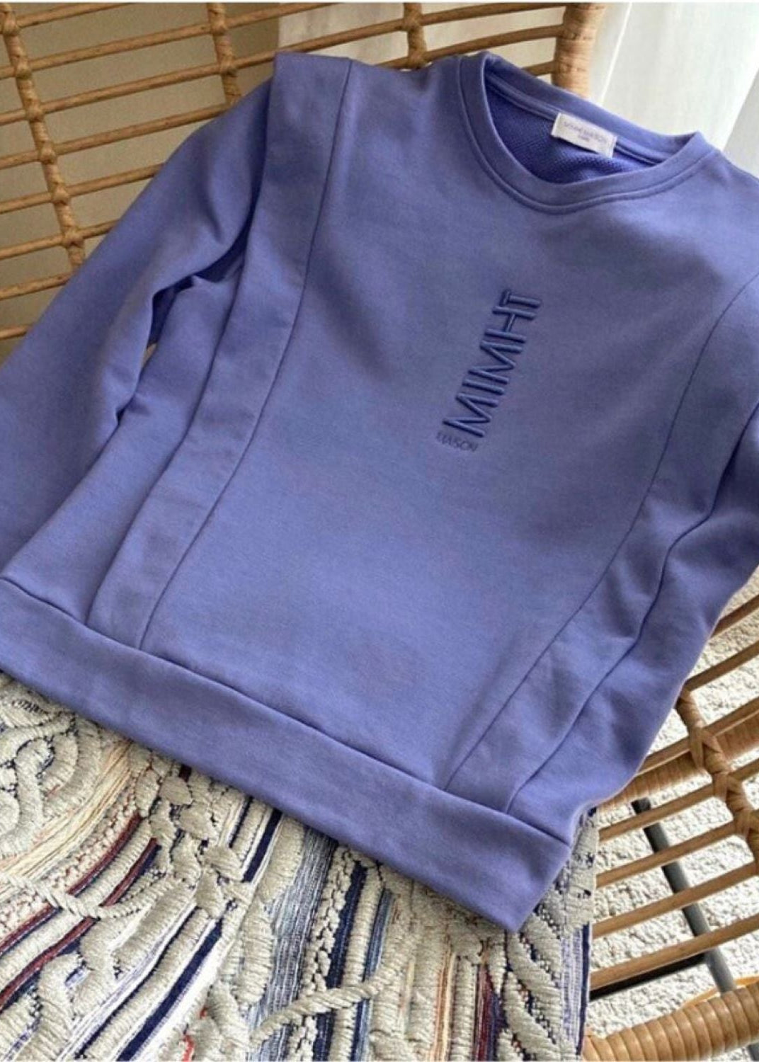 Padded Shoulder Lauper Sweatshirt – Lavender