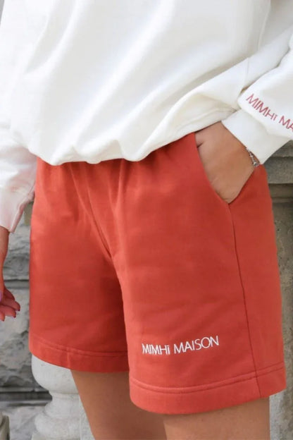 Organic Cotton Shorts - Terracotta - MIMHI MAISON