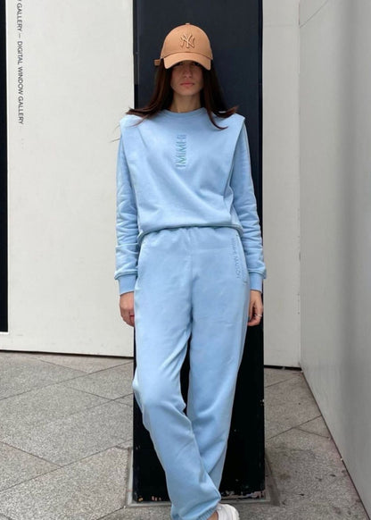 Padded Shoulder Lauper Set – Light Blue