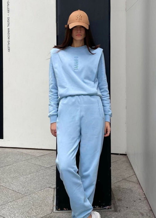 Padded Shoulder Lauper Set – Light Blue