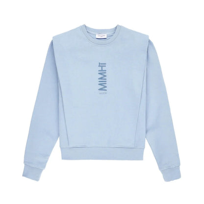 Padded Shoulder Lauper Sweatshirt – Light Blue - MIMHI MAISON