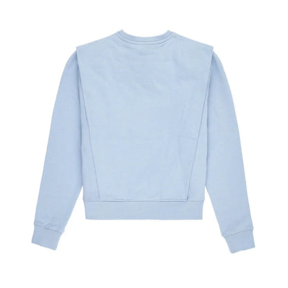 Padded Shoulder Lauper Sweatshirt – Light Blue - MIMHI MAISON