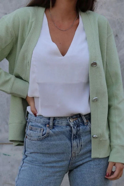 Rosie Cardigan - Mint - MIMHI MAISON