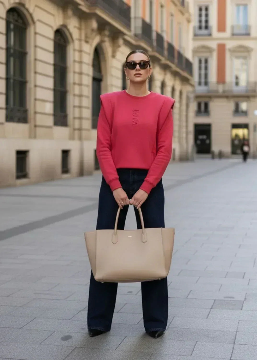 Padded Shoulder Lauper Sweatshirt – Strawberry