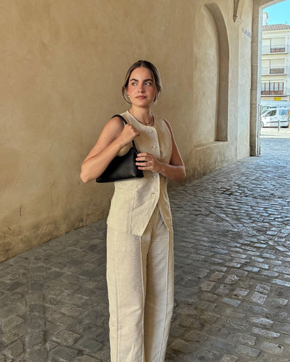 Sienna beige trousers for woman